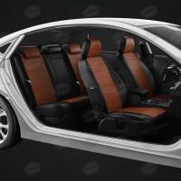 Чехлы на сидения Lada X-Ray (2015-2022) черный-фокс экокожа Автолидер