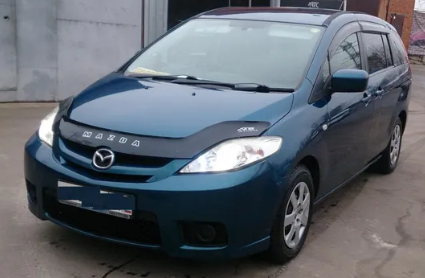 Дефлектор капота (мухобойка) Mazda Premacy с  2007 г.в (Мазда Примаси) Вип Тюнинг